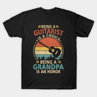 Guitarist Grandpa T-Shirt Guitar Funny Gift Grandpa T-Shirt